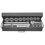 Facom Metric 3/4 in Standard Socket Set with Ratchet, 6 point