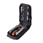 Wiha 40-Piece Metric 1/4 in Standard Socket/Bit Set with Ratchet, 6 point; Hex Bit; Phillips Bit; Posidriv Bit; Slotted