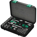 Wera 41-Piece Imperial 1/4 in Standard Socket/Bit Set with Ratchet, 6 point; Hex Bit; Phillips Bit; Pozidriv Bit;