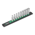 Wera 9-Piece Metric 1/4 in Deep Socket Set , 6 point