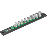 Wera 9-Piece Imperial 1/4 in Standard Socket Set , 6 point