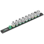 Wera 9-Piece Metric 1/2 in Standard Socket Set , 6 point