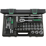 STAHLWILLE 63-Piece Metric 1/2 in; 1/4 in Standard Socket/Bit Set with Ratchet, 6 point; e-Torx