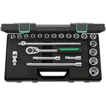 STAHLWILLE 22-Piece Metric 1/2 in Standard Socket Set with Ratchet, 6 point
