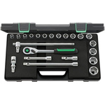 STAHLWILLE 22-Piece Metric 1/2 in Standard Socket Set with Ratchet, 6 point