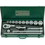 STAHLWILLE 24-Piece Metric 3/4 in Standard Socket Set with Ratchet, 6 point