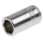 Facom 1/4 in Drive 8mm Standard Socket, 6 point, 22 mm Overall Length