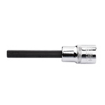 RS PRO 1/2 in Drive Bit Socket, Hex Bit, 8mm, 100 mm Overall Length