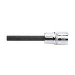 RS PRO 1/2 in Drive Bit Socket, Hex Bit, 12mm, 100 mm Overall Length
