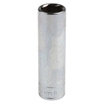 Facom 1/4 in Drive 10mm Deep Socket, 6 point, 50.5 mm Overall Length