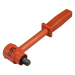 ITL Insulated Tools Ltd 1/4 in Square Ratchet Socket Wrench with Reversible Ratchet Handle, 256 mm Overall, VDE/1000V