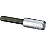 STAHLWILLE 1/4 in Drive Bit Socket, Hex Bit, 55 mm Overall Length