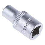 RS PRO 1/4 in Drive 5mm Standard Socket, 6 point