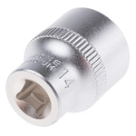 RS PRO 1/4 in Drive 14mm Standard Socket, 6 point