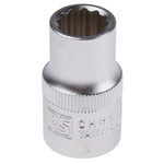RS PRO 1/2 in Drive 12mm Standard Socket, 12 point