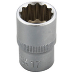 RS PRO 1/2 in Drive 17mm Standard Socket, 12 point