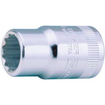Bahco 1/2 in Drive 1 1/8in Standard Socket, 12 point, 46 mm Overall Length