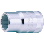 Bahco 1/2 in Drive 25mm Standard Socket, 12 point, 42 mm Overall Length