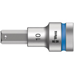 Wera 1/2 in Drive Bit Socket, Hex Bit, 10mm, VDE/1000V, 60 mm Overall Length
