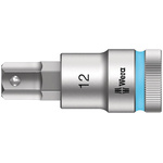Wera 1/2 in Drive Bit Socket, Hex Bit, 12mm, 60 mm Overall Length