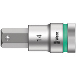 Wera 1/2 in Drive Bit Socket, Hex Bit, 14mm, 60 mm Overall Length