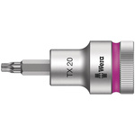 Wera 1/2 in Drive Bit Socket, Torx Bit, T20, 60 mm Overall Length