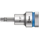 Wera 1/2 in Drive Bit Socket, Torx Bit, T27, 60 mm Overall Length