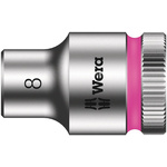 Wera 3/8 in Drive 8mm Standard Socket, 6 point, 29 mm Overall Length