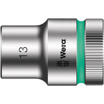 Wera 1/2 in Drive 13mm Standard Socket, 6 point, 37 mm Overall Length