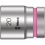 Wera 1/2 in Drive 20mm Standard Socket, 6 point, 37 mm Overall Length