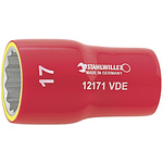 STAHLWILLE 3/8 in Drive 18mm Insulated Standard Socket, 12 point, VDE/1000V, 50 mm Overall Length