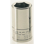 Facom 1/4 in Drive 4mm Standard Socket, 6 point, 22 mm, 22 mm Overall Length