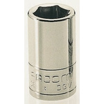 Facom 1/4 in Drive 9mm Standard Socket, 6 point, 22 mm Overall Length