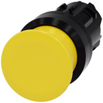 Yellow Push Button Head - Momentary, SIRIUS ACT Series, 22mm Cutout, Round