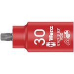 Wera 3/8 in Drive Insulated Bit Socket, Torx Bit, T30, 55 mm, 55 mm Overall Length