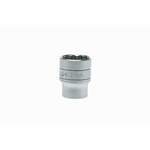 Teng Tools 1/2 in Drive 24mm Standard Socket, 12 point, 40 mm Overall Length