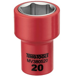 Teng Tools 3/8 in Drive 12mm Insulated Standard Socket, 6 point, VDE/1000V, 46 mm Overall Length