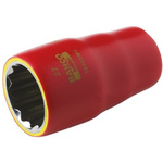 Bahco 1/2 in Drive 8mm Insulated Standard Socket, 12 point, VDE/1000V, 50 mm Overall Length