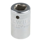 STAHLWILLE 1/4 in Drive 10mm Standard Socket, 12 point, 23 mm Overall Length
