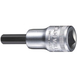 STAHLWILLE 3/8 in Drive Bit Socket, Hex Bit, 1/4in, 52 mm Overall Length