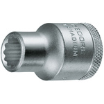 Gedore 1/2 in Drive 17mm Standard Socket, 12 point, 39.5 mm Overall Length