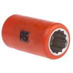 ITL Insulated Tools Ltd 1/2 in Drive 15mm Insulated Standard Socket, 12 point, VDE/1000V, 50 mm Overall Length