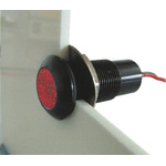 Marl Red Panel Mount Indicator, 12 → 28V, 12.7mm Mounting Hole Size, Solder Tab Termination, IP67