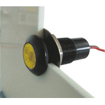 Marl Yellow Panel Mount Indicator, 12 → 28V, 12.7mm Mounting Hole Size, Solder Tab Termination, IP67