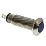 Marl Blue Panel Mount Indicator, 12 → 28V, 8.1mm Mounting Hole Size, Solder Tab Termination, IP67