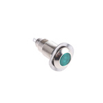 Marl Green Panel Mount Indicator, 12 → 28V, 12.7mm Mounting Hole Size, Solder Tab Termination, IP67