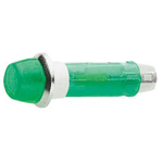 CAMDENBOSS Green Panel Mount Indicator, 240V, 8mm Mounting Hole Size, Solder Tab Termination