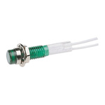 CAMDENBOSS Green Panel Mount Indicator, 14V, 6.4mm Mounting Hole Size, Lead Wires Termination
