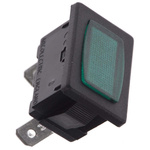 Arcolectric (Bulgin) Ltd Green Neon Panel Mount Indicator, 230V ac, 19.3 x 13mm Mounting Hole Size, Solder Tab