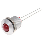 Bulgin Red Indicator, 2V dc, 8mm Mounting Hole Size, Lead Wires Termination